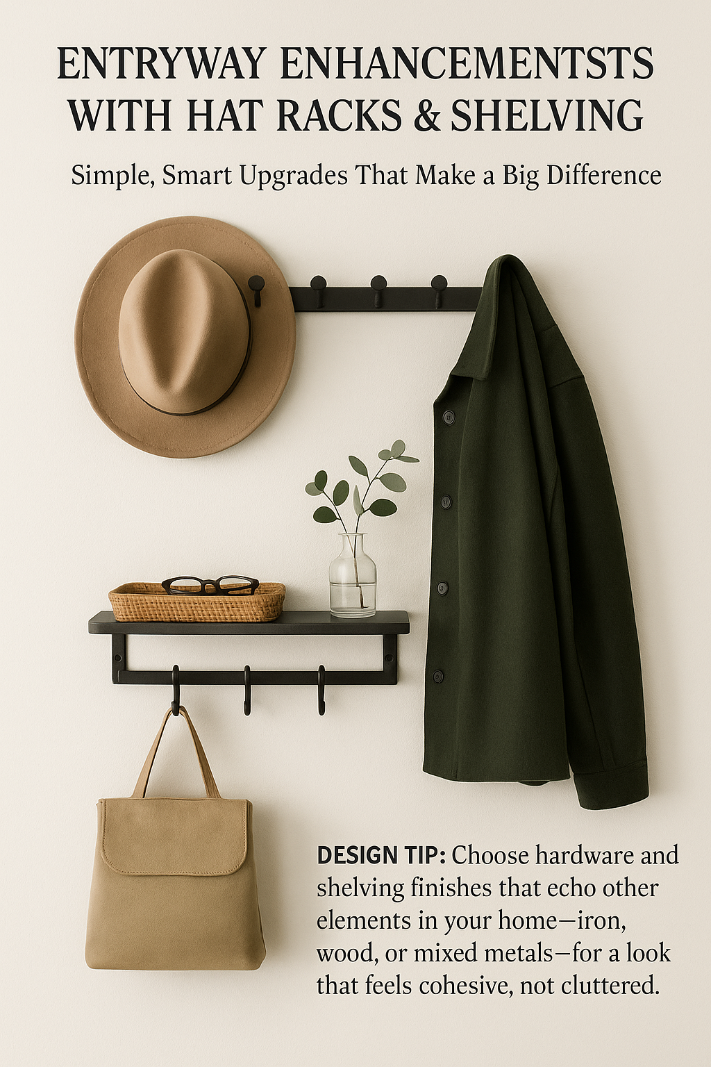 Entryway Enhancements with Hat Racks & Shelving